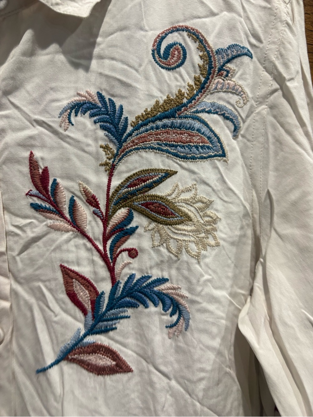 Johnny Was VINTAGE BUTTON DOWN SHIRT - Picture 9 of 15